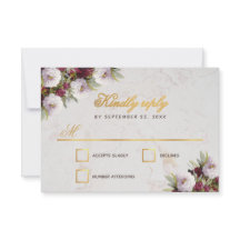 Casamento Burgundy Peonies Faux Dourado Marble