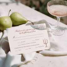 Casamento Caprichoso Ilustrado em Vermelho