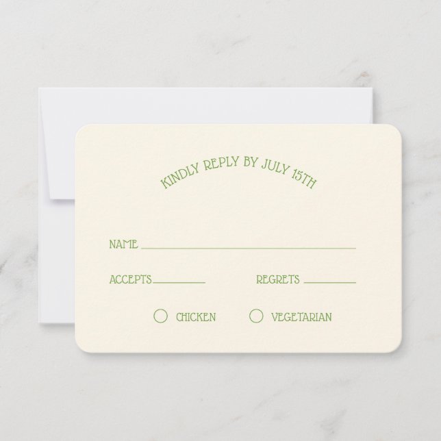 Cartão RSVP Casamento Celtic Knot Shamrock (Frente)