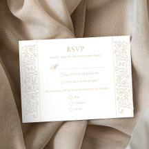 Casamento Chic Formal Ecru com Bordadura de Folhas