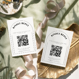 Cartão RSVP Casamento clássico de arco legante