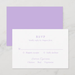Cartão RSVP Casamento Clássico do eterno Lilac