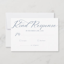 Cartão RSVP Casamento Clássico Minimalista de Script Simples