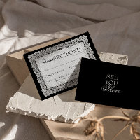 Casamento Clássico Preto e Branco com Renda Old Mo