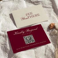 Casamento Código QR Burgundy Clássico Dinheiro Ant
