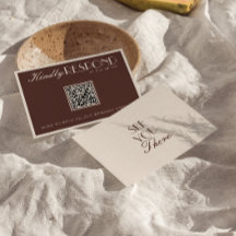 Casamento Código QR Chocolate Marrom Classe Dinhei
