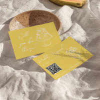 Casamento Código QR Floral Desenhado à Mão em Amar