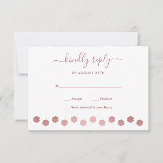 Cartão RSVP Casamento com animais de estimação Rosa personaliz