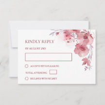 Casamento com Aquarela Rosa Empoeirado