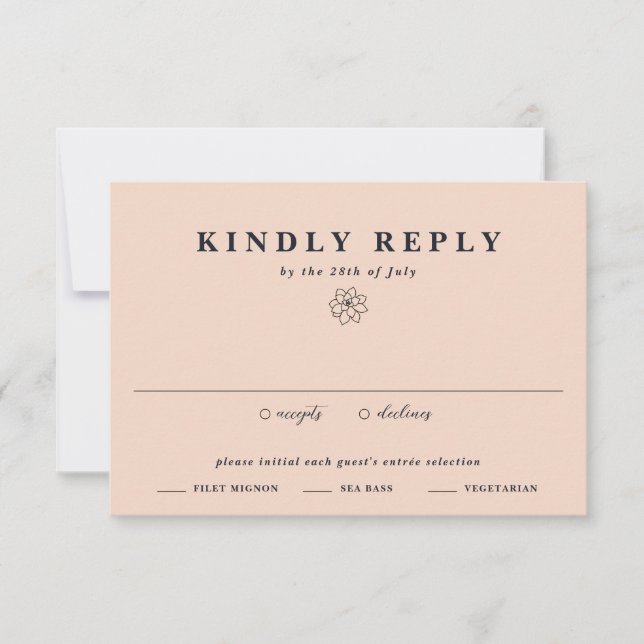 Cartão RSVP Casamento com Boho de Planta Botânica de Suculênci (Frente)