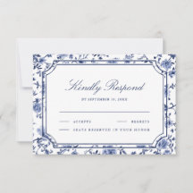Casamento com Chinoiserie Azul e Branco