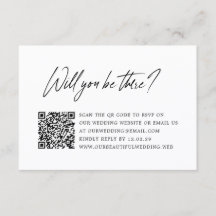 Casamento com Código QR Minimalista Moderno