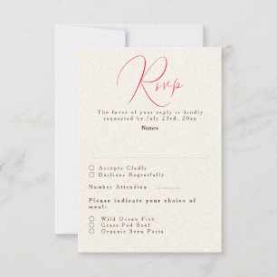 Cartão RSVP Casamento com Flor de Prado Amarelo primavera da M