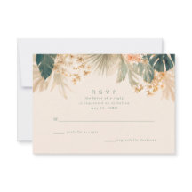 Casamento com Folhas de Palmeira Tropical Elegante