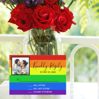 Casamento com Gay de Foto do Casal LGBTQ Striped R