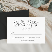 Casamento com Letra Preta Simples