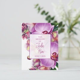 Cartão RSVP Casamento com Orquídeas Florais
