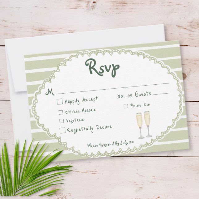 Cartão RSVP Casamento com Palmeira de Sol Chic Costeiro (Criador carregado)