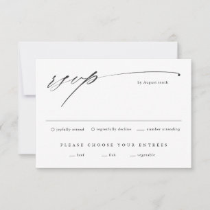 Cartão RSVP Casamento com Roteiro Simples
