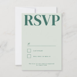 Cartão RSVP Casamento com Tipografia de Belmont