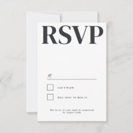Cartão RSVP Casamento com Tipografia de Belmont
