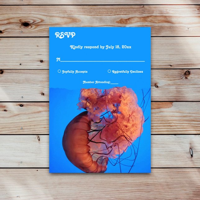 Cartão RSVP Casamento Costeiro Náutico Marítimo da Água Marinh (Criador carregado)