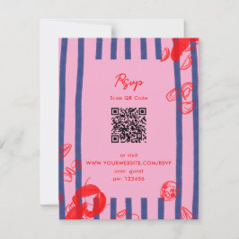 Cartão RSVP Casamento da Costa Leste de Ostras de Lagosta de M