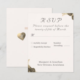 Cartão RSVP Casamento da Graça Católica