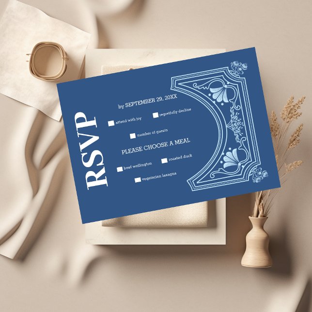 Cartão RSVP Casamento da Grécia de destino Santorini (Criador carregado)
