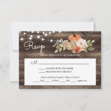 Casamento Da Madeira Com Pumpkin Rústico Com Escol