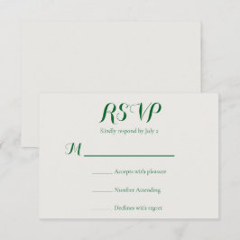 Cartão RSVP Casamento da Vinha Esmeralda