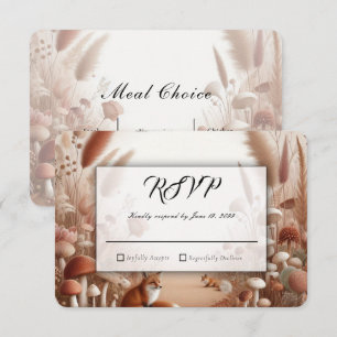 Cartão RSVP Casamento das Raposas da Floresta Enfeitiçada de O
