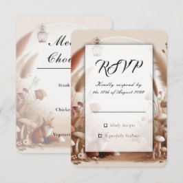 Cartão RSVP Casamento das Raposas da Floresta Enfeitiçada de O