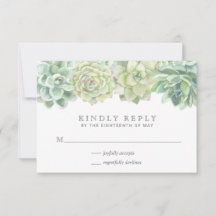 Casamento De Aquarela Botânica Suculente