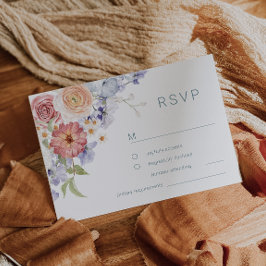 Cartão RSVP Casamento De Aquarela Floral Botânica Incrível