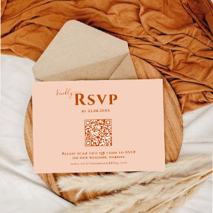 Cartão RSVP Casamento de Boho Minimalista Moderno
