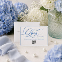 Casamento de Caligrafia de Luxo Minimal Azul