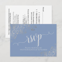 Casamento de Caligrafia Elegante de Amigos Azuis e
