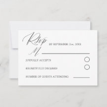 Casamento de Caligrafia Preto e Branco Minimalista
