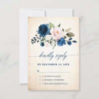 Casamento de Campo Russo Floral Rosa de Blush Azul