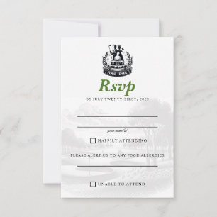 Cartão RSVP Casamento de Casal de Golfe