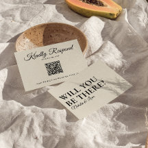 Casamento de Código QR do Retro preto e branco Mod