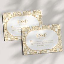 Casamento de Deco Geométrico Dourado Elegante