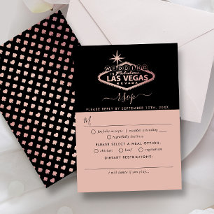 Cartão RSVP Casamento de Destino de Las Vegas