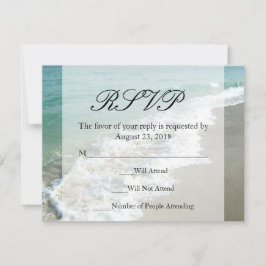 Cartão RSVP Casamento de Destino de Praia Cênica