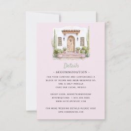 Cartão RSVP Casamento de Destino do México | Detalhes