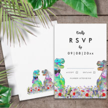 Casamento de Dinossauro com Flores Silvestres Colo