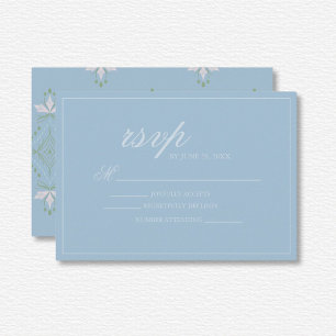 Cartão RSVP Casamento de Elegante Diamond