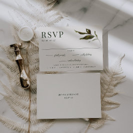Cartão RSVP Casamento de Escolha de Folhagem de Jardim VERDURE