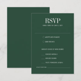 Cartão RSVP Casamento de Escolha de Refeições Coloridas Modern
